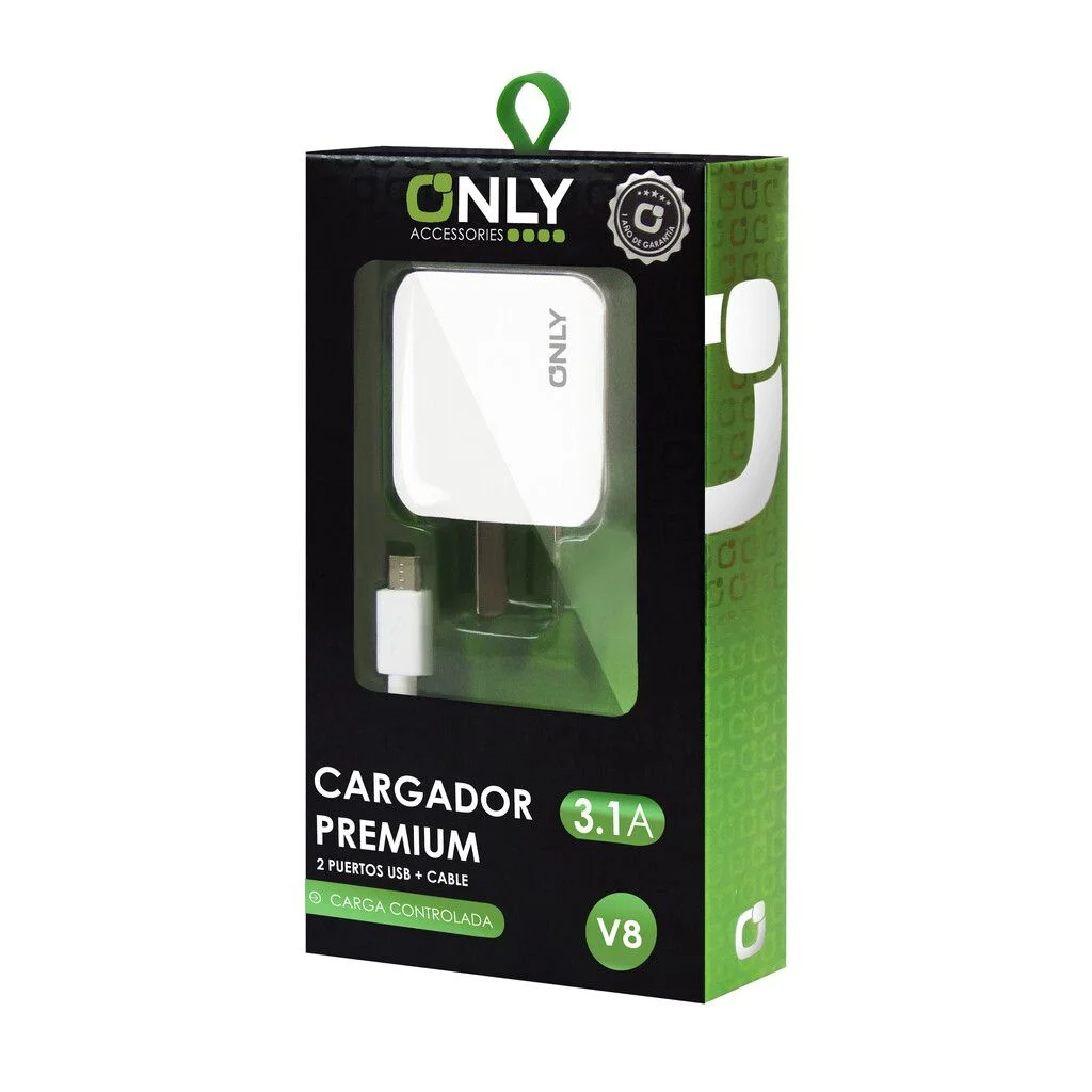 CARGADOR ONLY IPHONE BLANCO